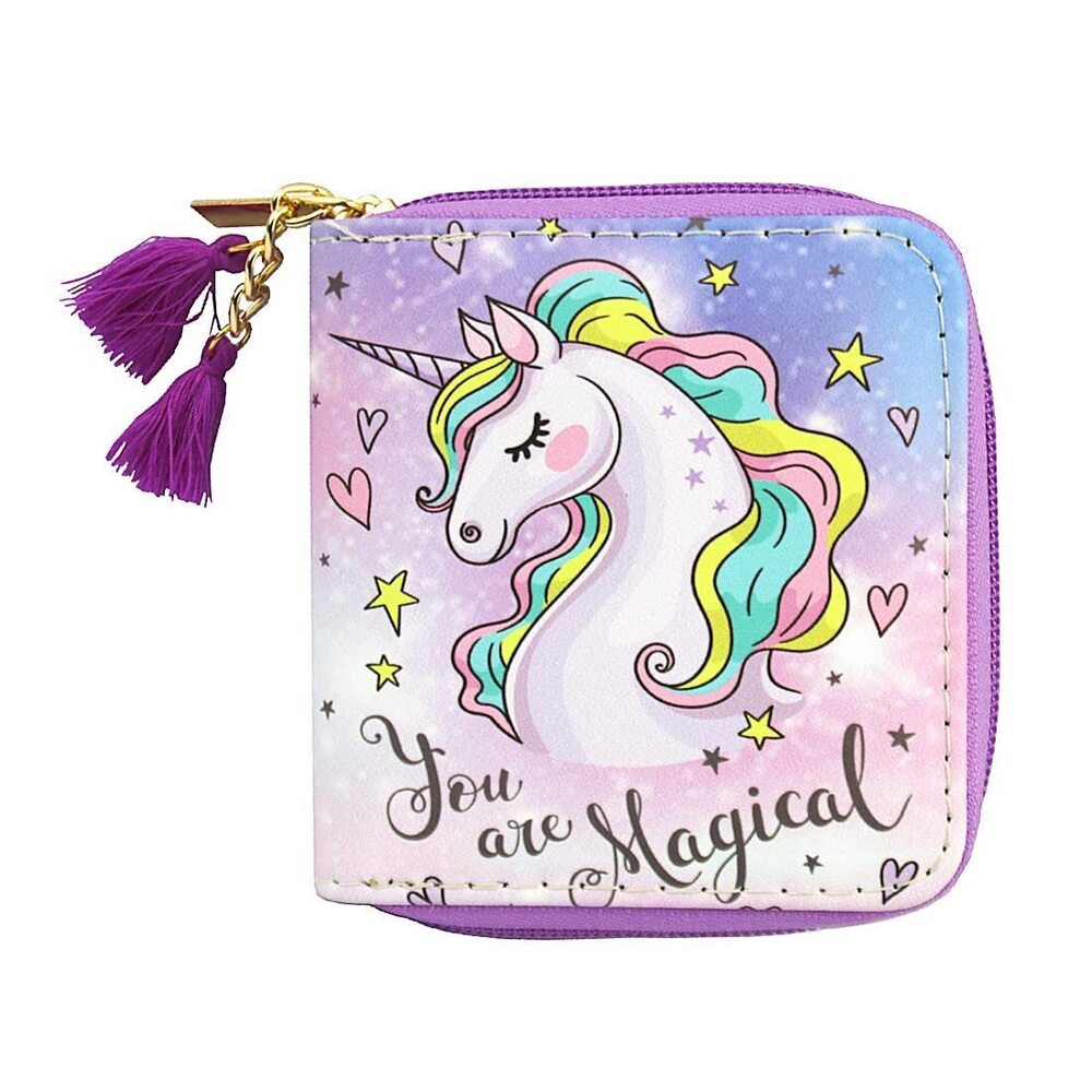 7435 Cute Rainbow Unicorn Wallet For Gilrs Christmas Gift Unicorn Coin